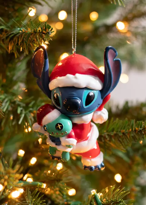 Disney 3D Santa Stitch with Scrump Toy Hanging Ornament