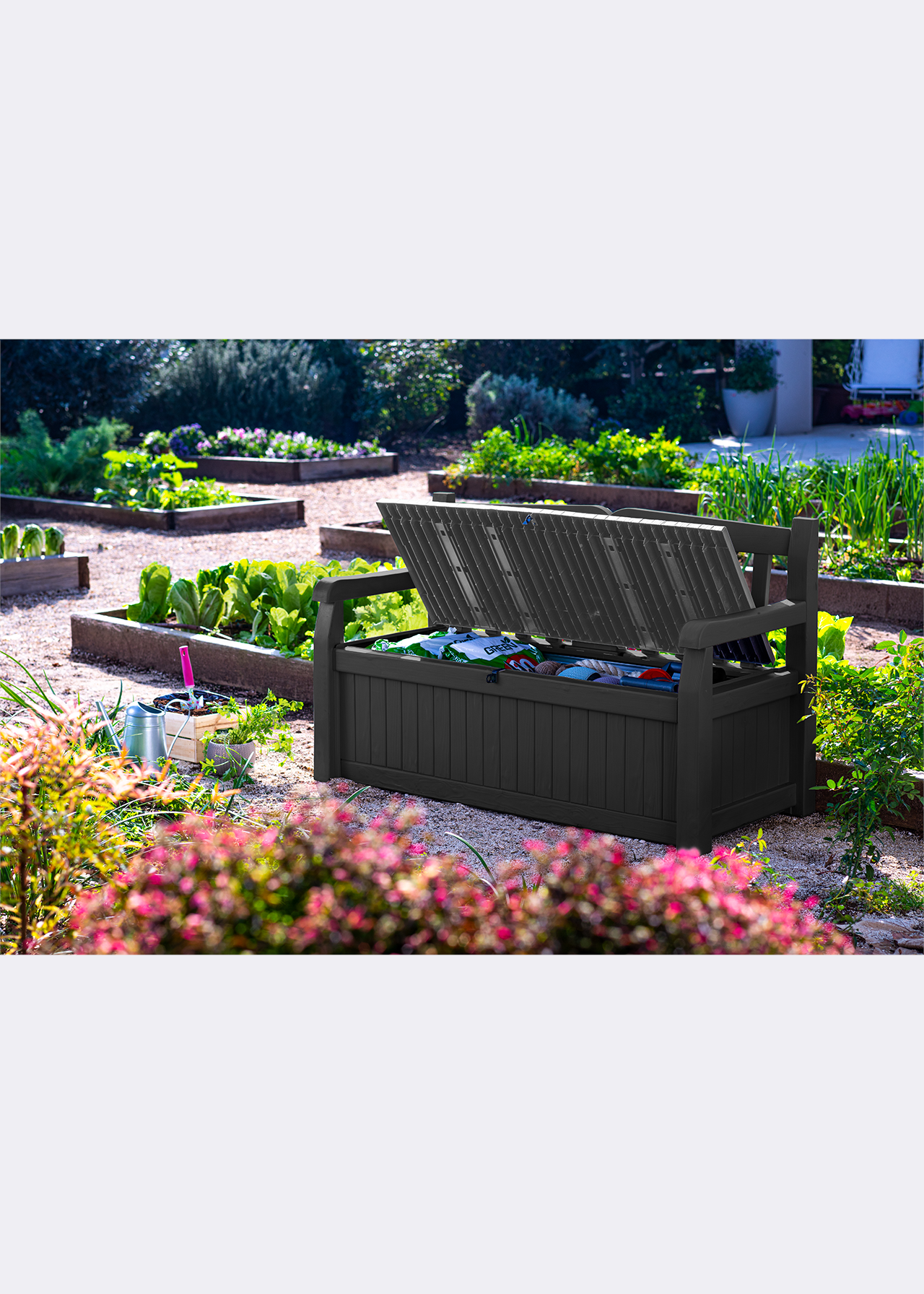 Keter Eden 265L Storage Bench Grey