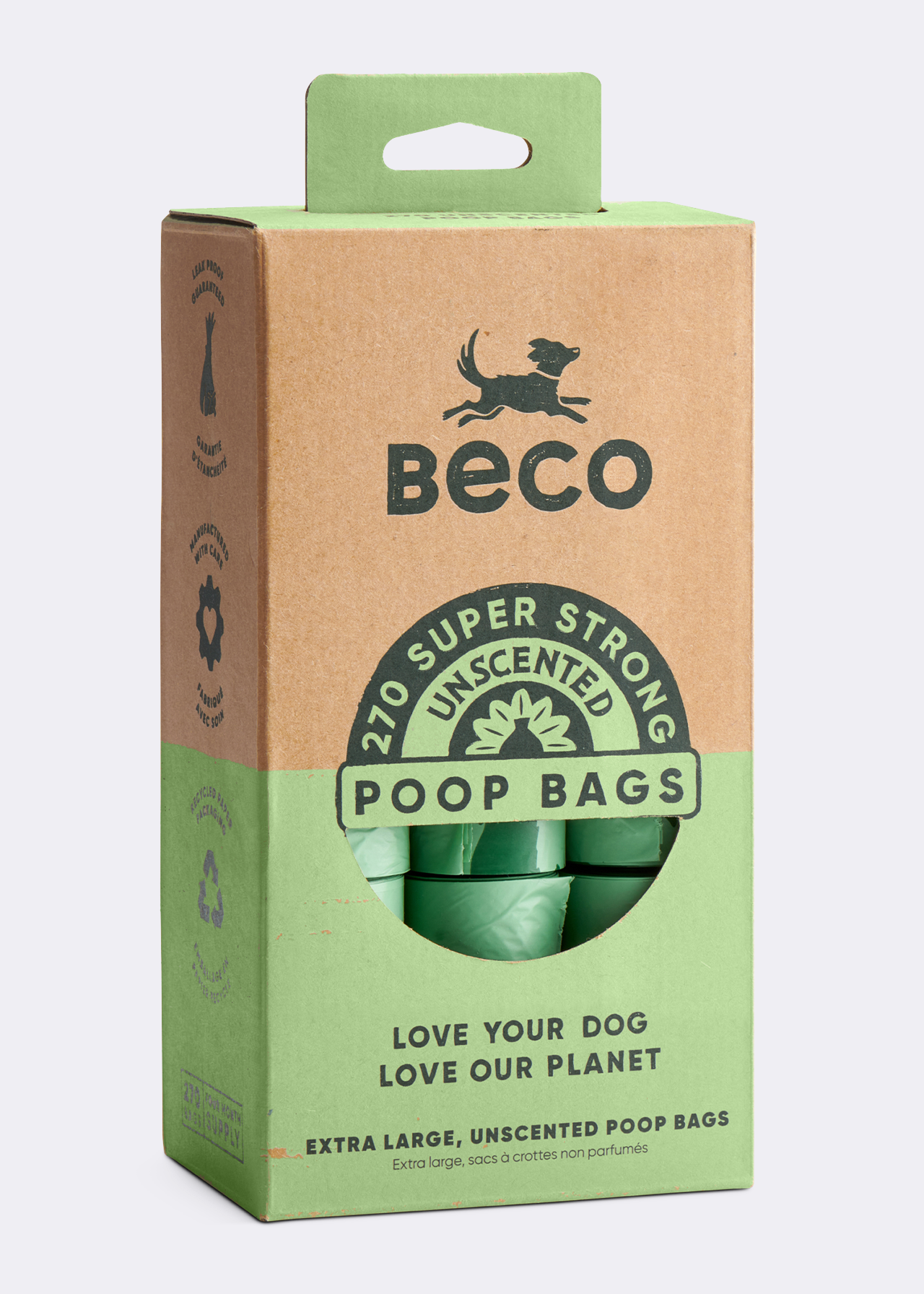 Pack of 270 Beco Unscented Poop Bags
