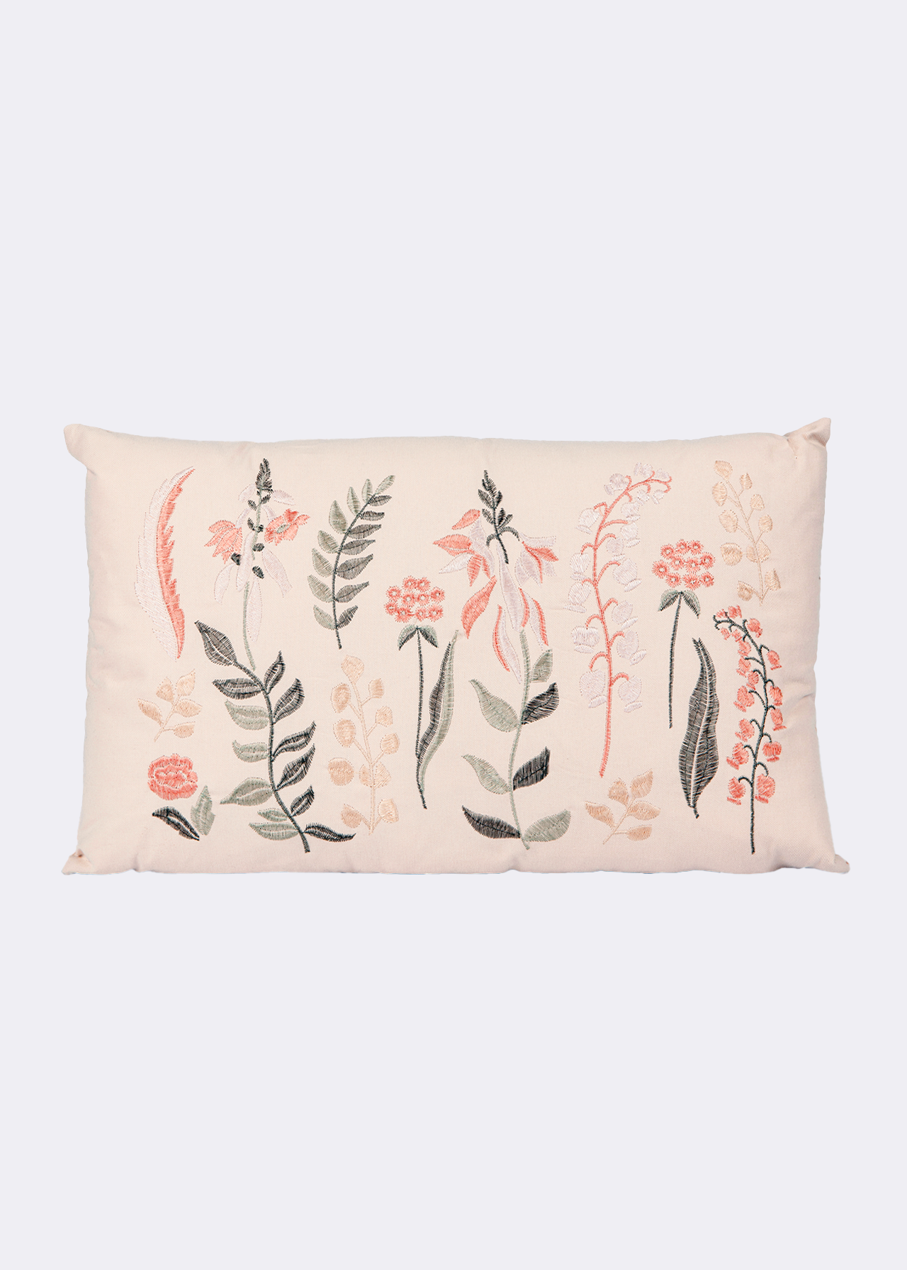 Leaf Embroidered Cushion 50x30cm
