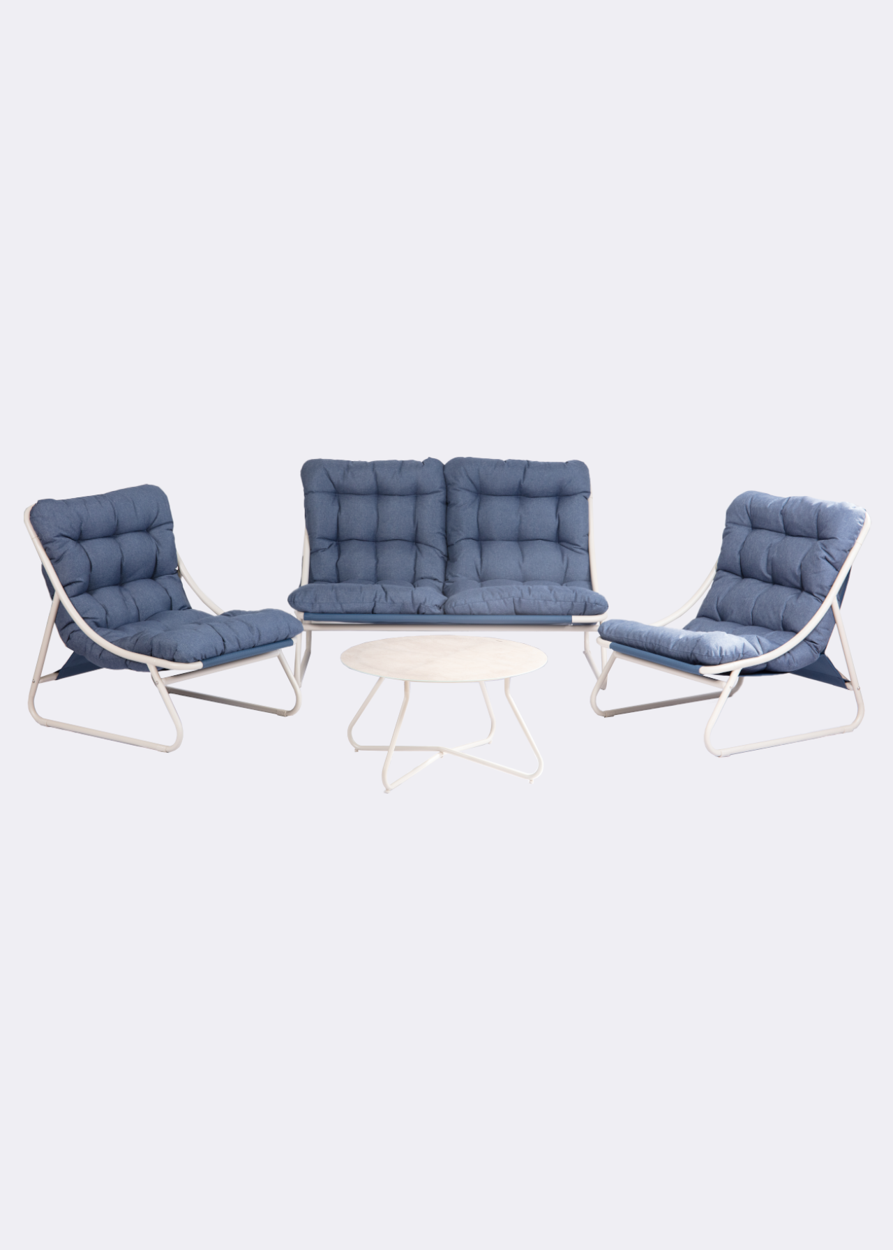 Samba steel lounge set navy