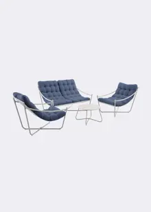 Samba Steel Lounge Set Navy