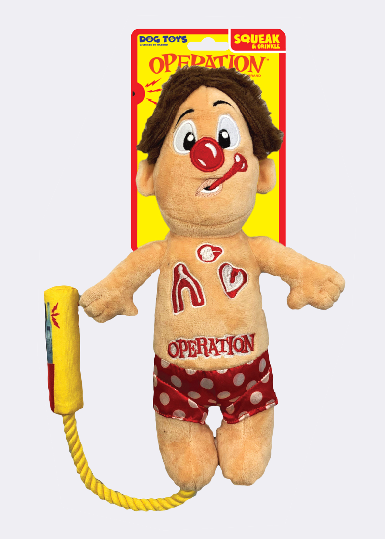 Hasbro 12in Operation Squeak and Crunch Dog Toy