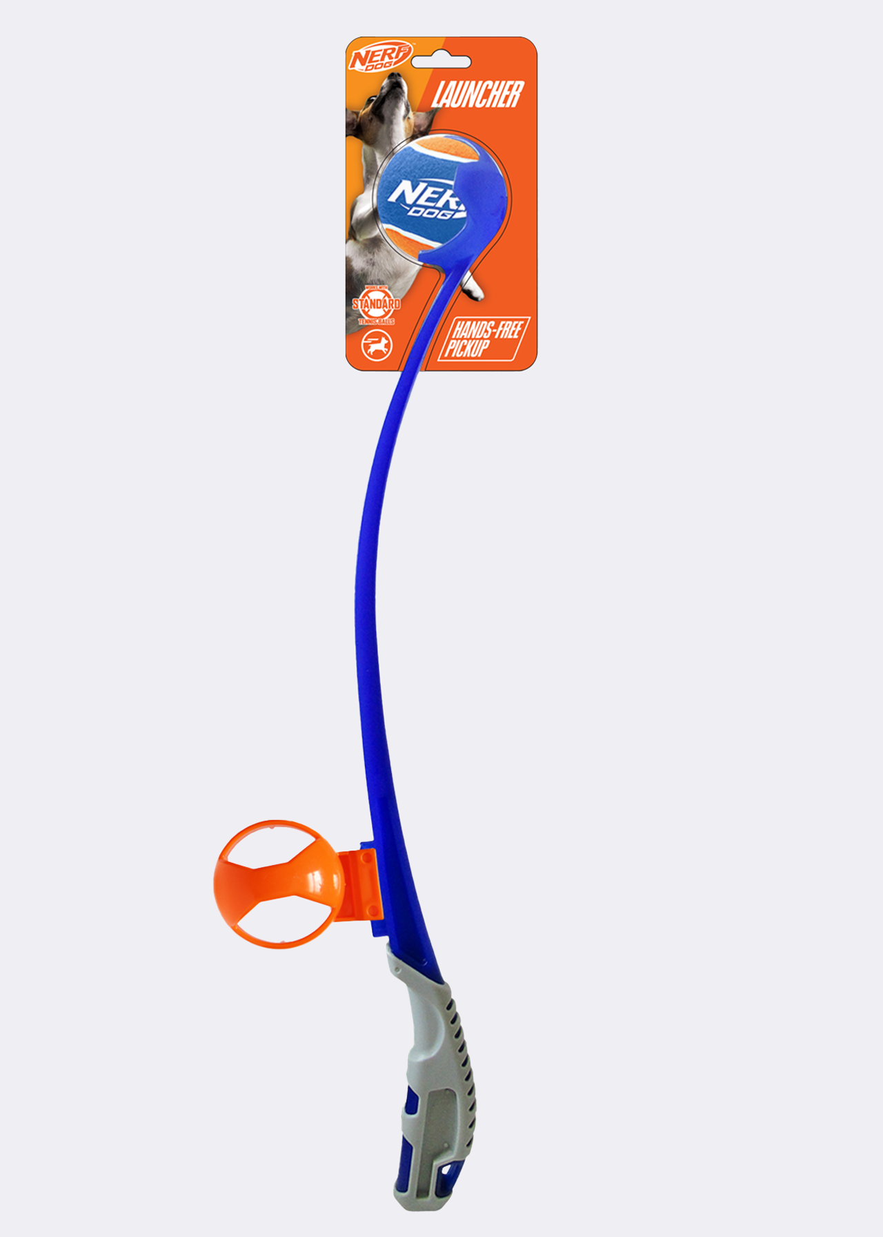 Nerf 25in Air Strike Thrower & 2.5in Non-Squeak Tennis Ball