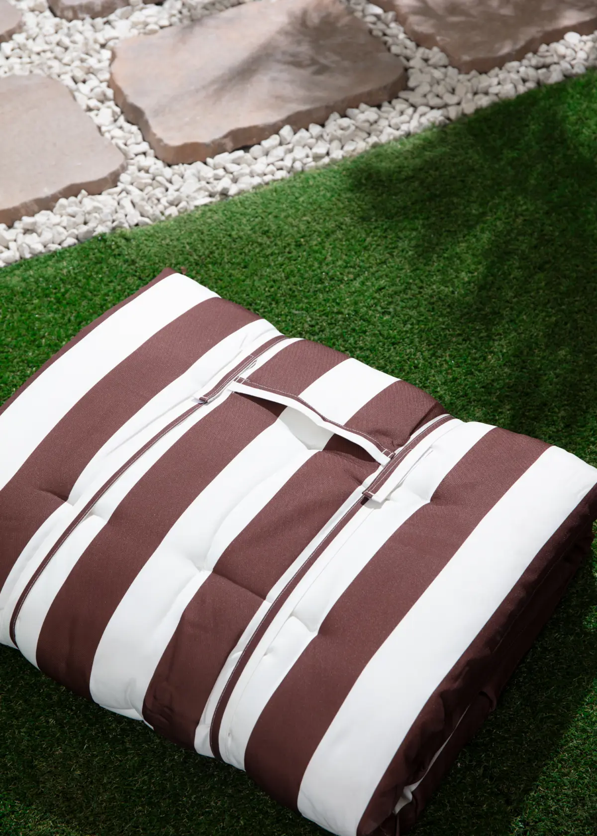 A photo of Outdoor Oasis Stripe Outdoor Cushion