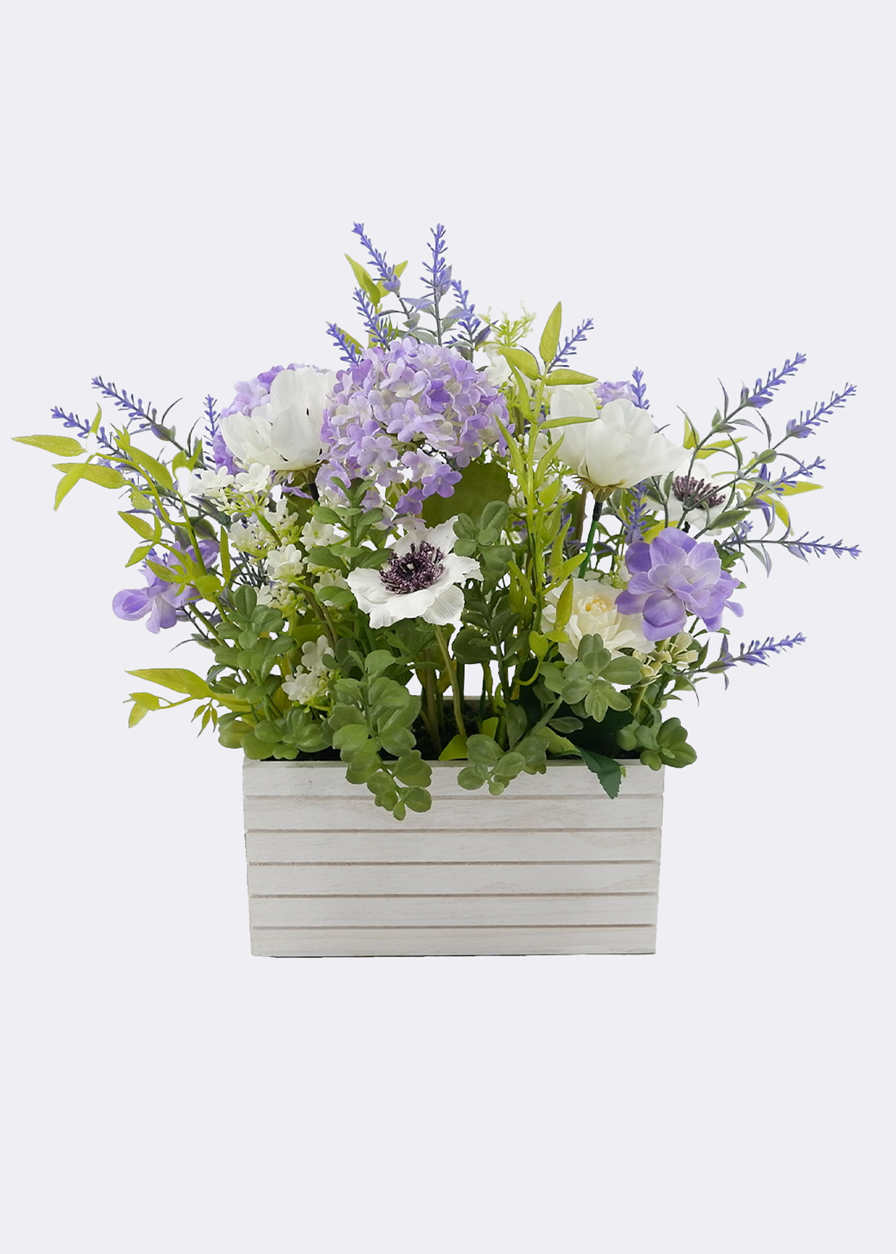 Faux Purple Flower Box