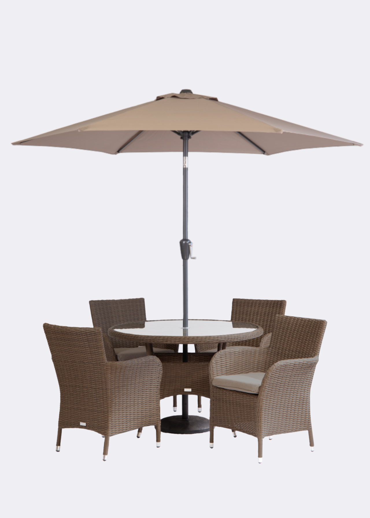 Alps mocha 4 seat outdoor dining set