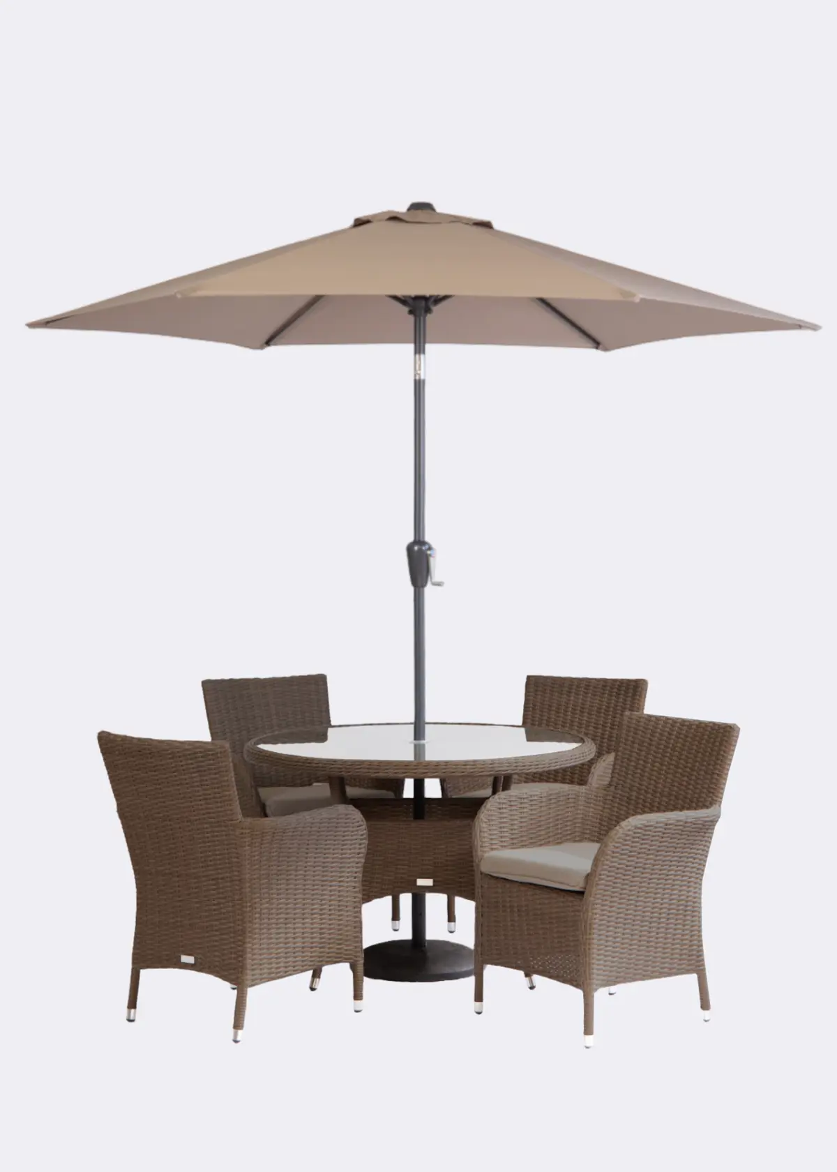 Alps Mocha 4 Seat Outdoor Dining Set