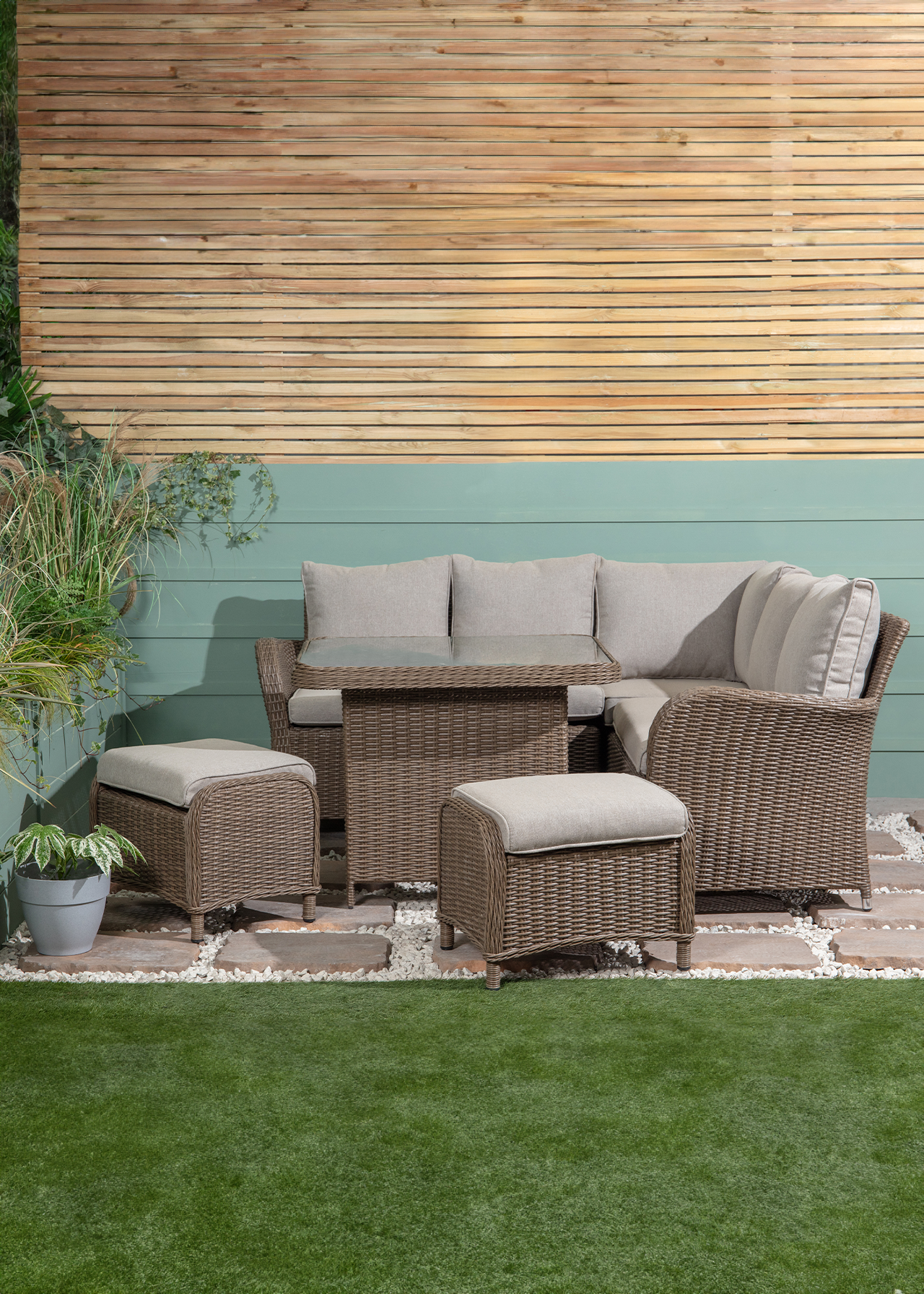 Alps Mocha Compact Modular Outdoor Sofa Set
