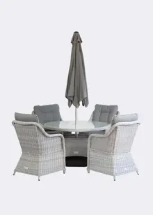 Palermo 4 Seat Outdoor Dining Set