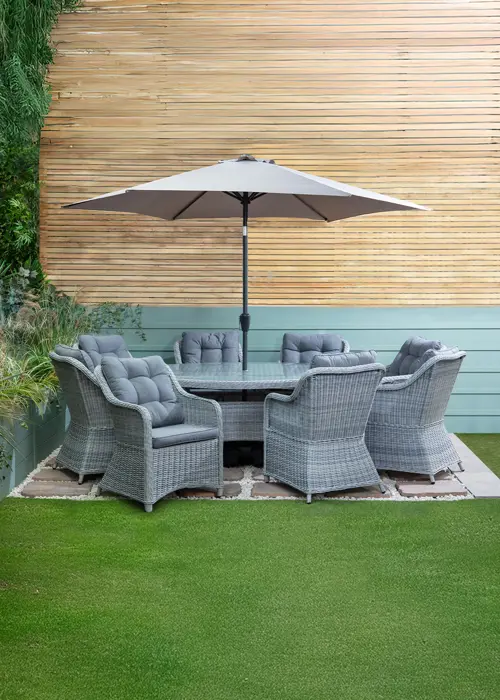 Palermo Oval 8 Seat Outdoor Dining Set