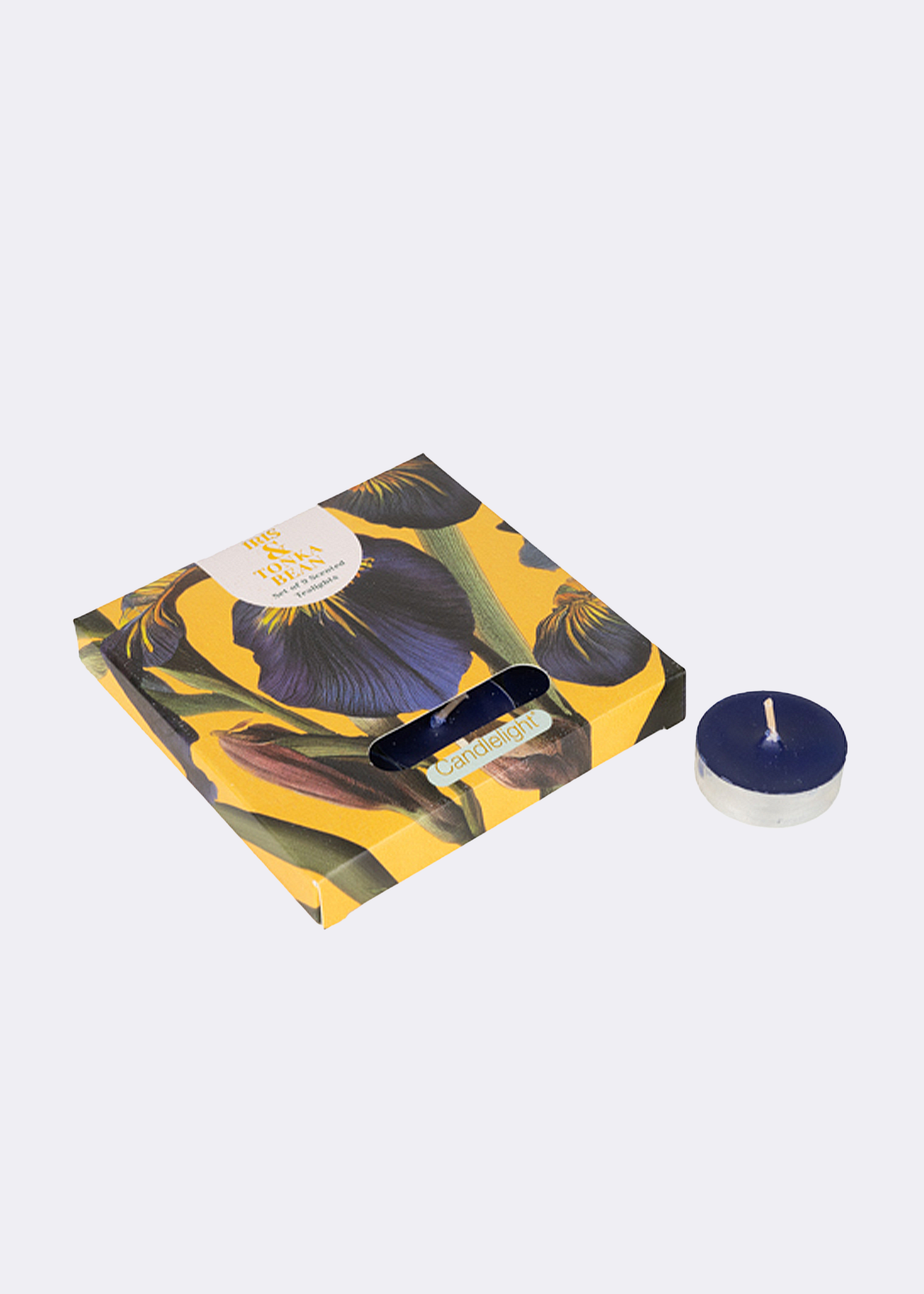 Set of 9 iris & tonka bean tealights