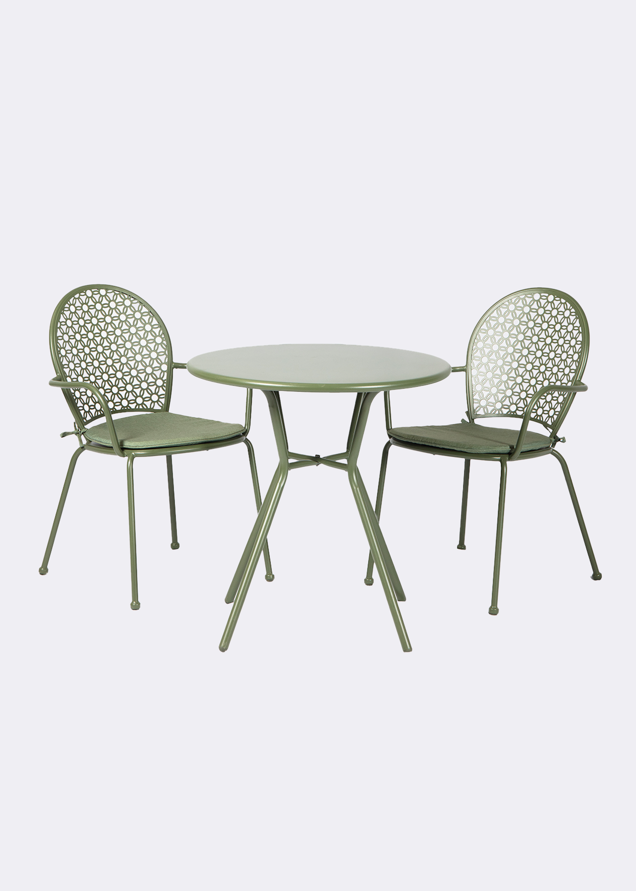 Betty floral bistro set with cushions green