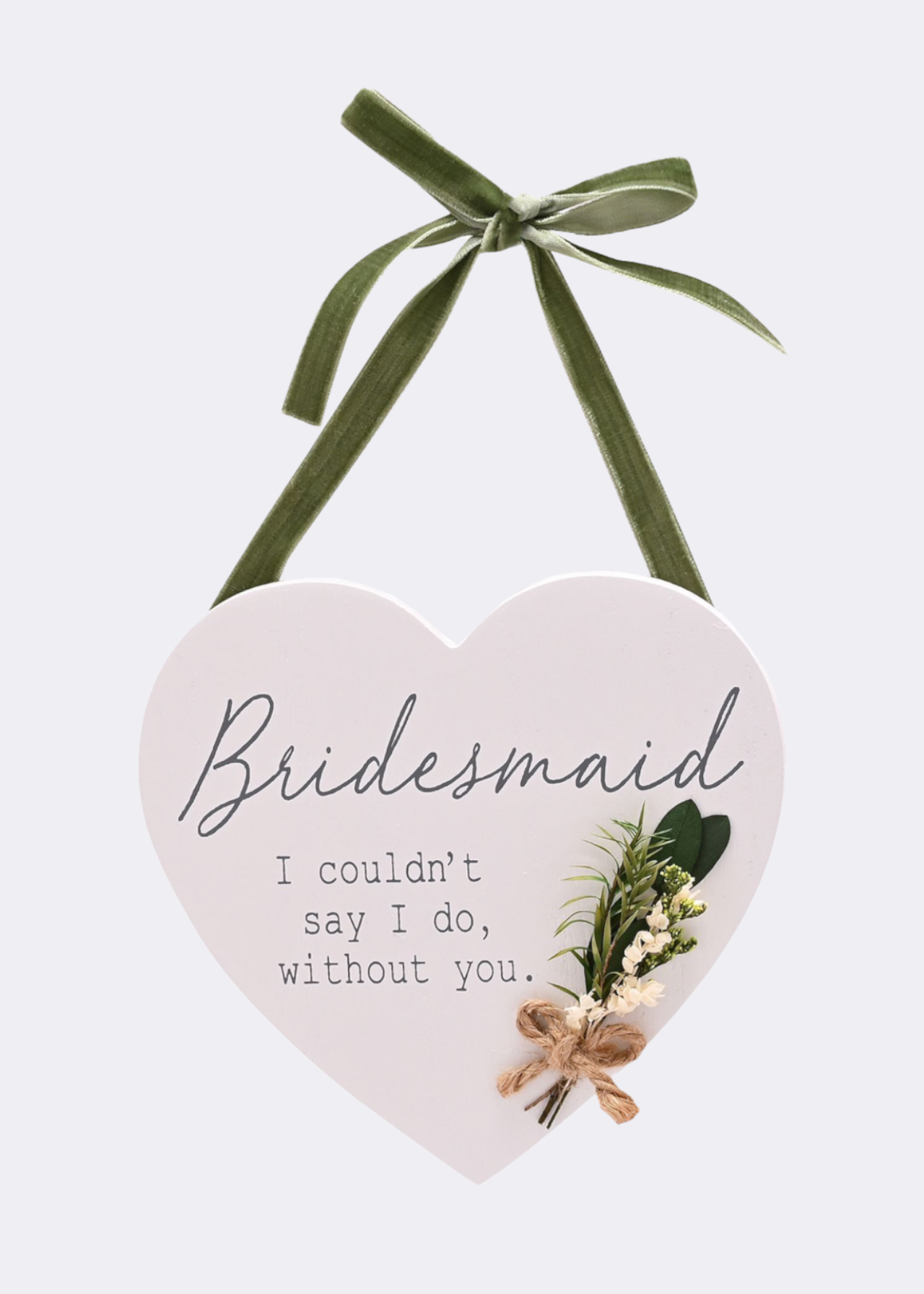 Love Story Bridesmaid Mini Plaque Decoration