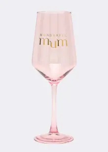 Confetti Mum Wine Glass