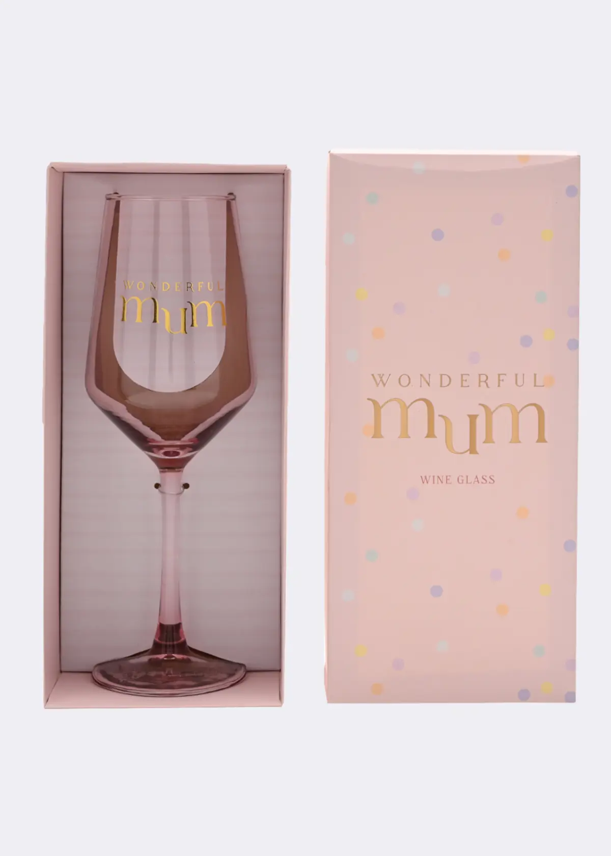 A photo of Confetti Mum Wine Glass