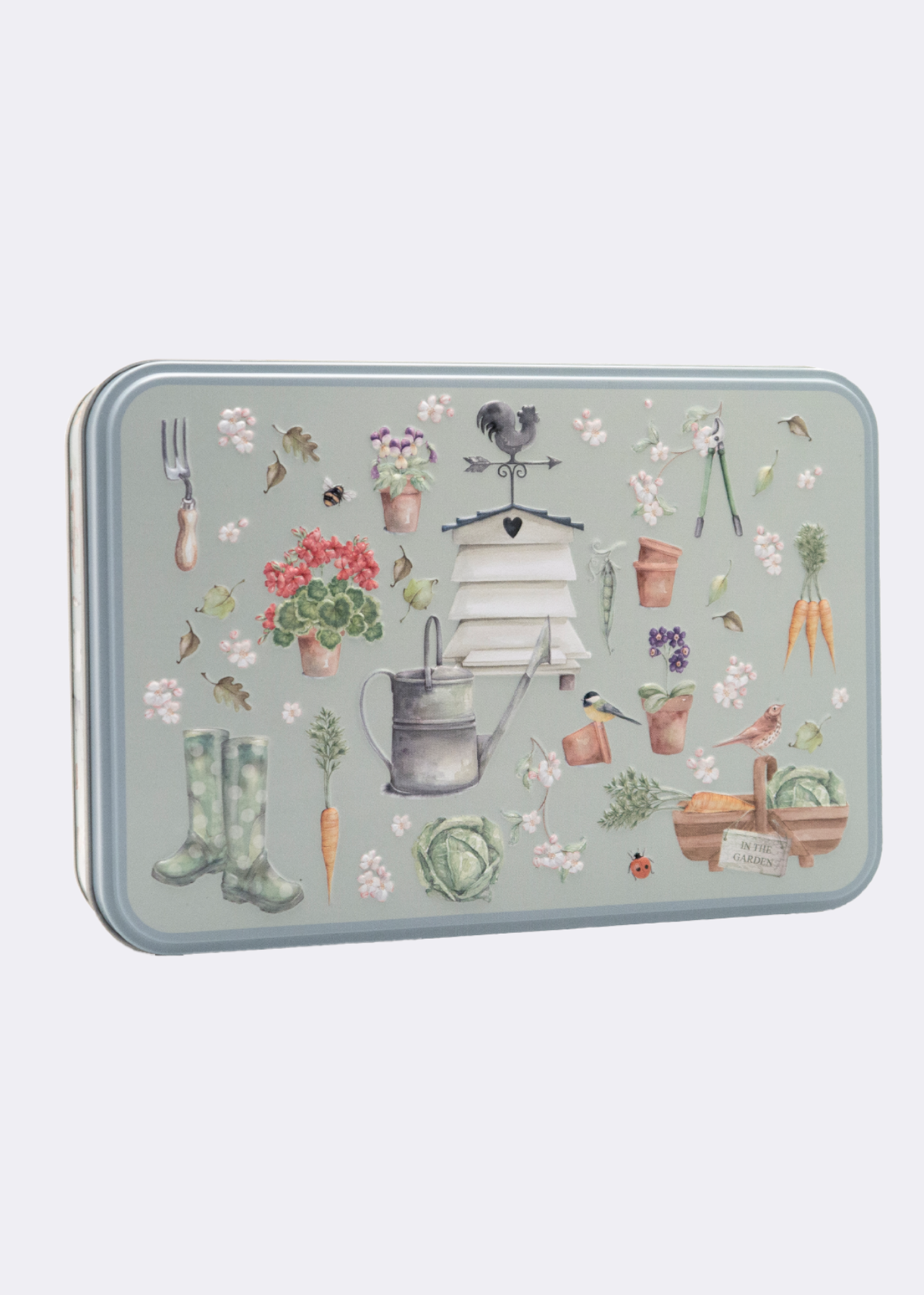 Embossed Garden & Beehive All Butter Shortbread Biscuit Tin