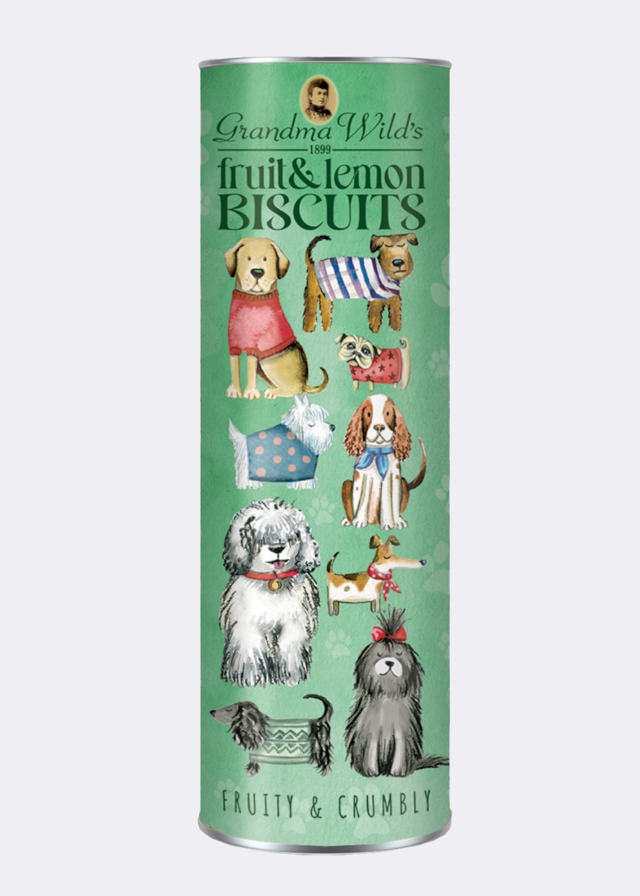 Dogs In Jumpers Giant Tube of Fruit & Lemon Biscuits