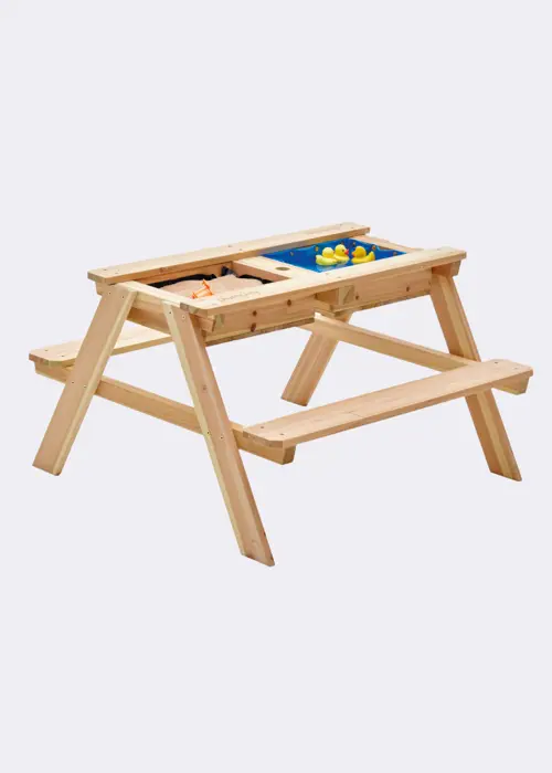 A photo of Plum Surfside Wooden Sand & Water Picnic Table
