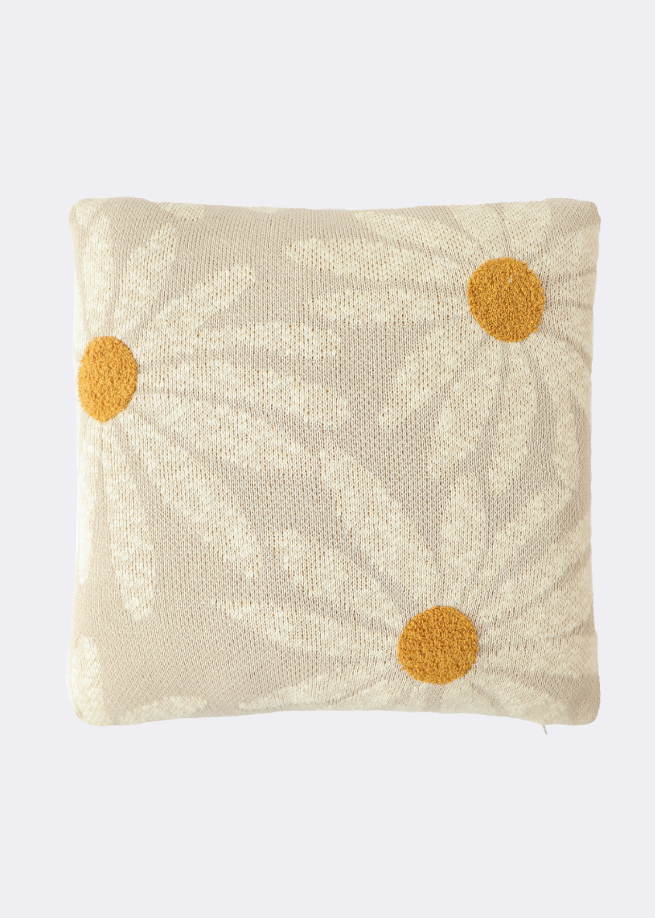 Taupe flower cushion 40 x 40cm