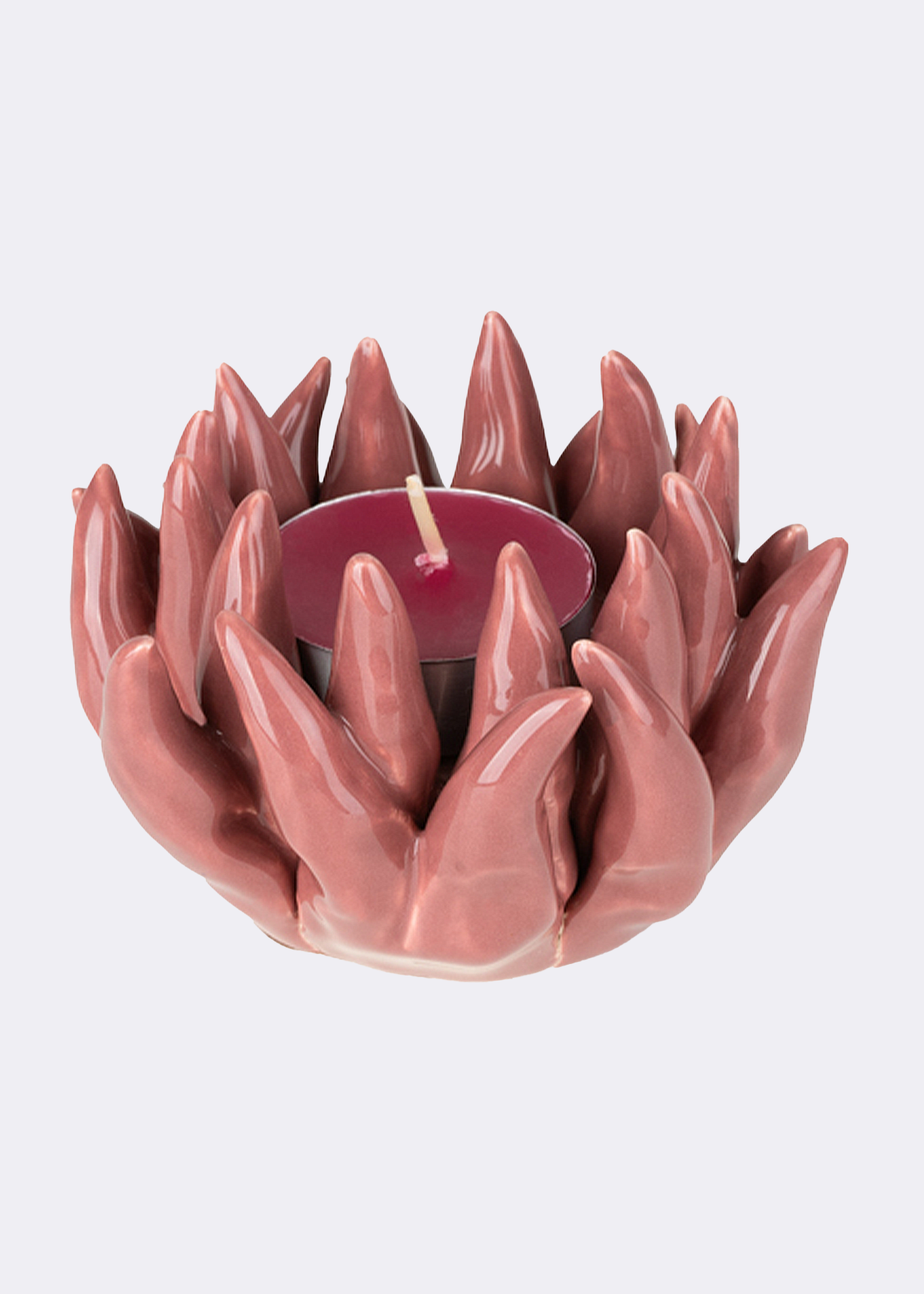 Flower Shaped Tealight Holder Pink