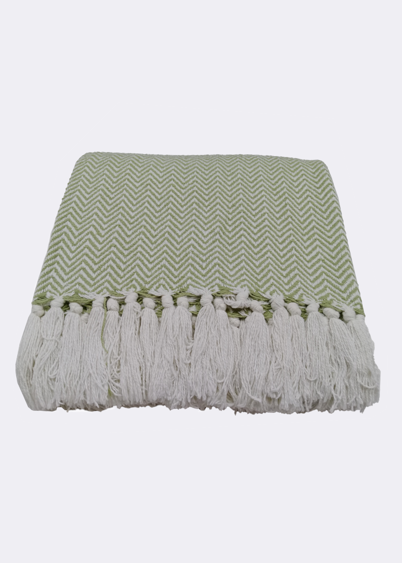 Green Cotton Throw