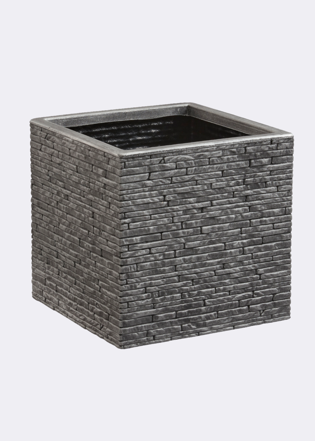 Slate planter square 32cm pewter