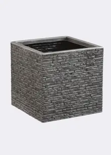 Slate Square Planter 32cm Pewter