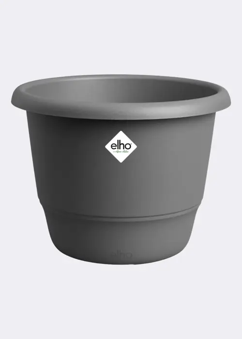 A photo of Elho Amiga Round Plant Pot 25cm Anthracite