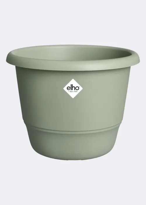 A photo of Elho Amiga Round Plant Pot 47cm Thyme Green