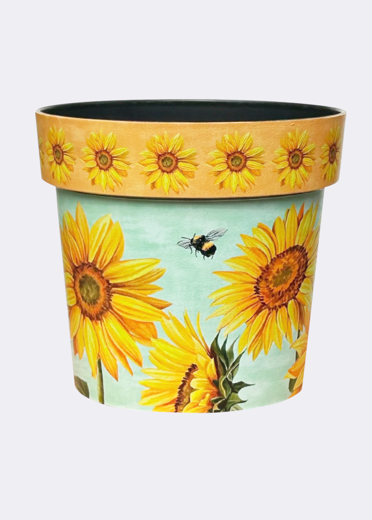 Watercolor sunflower zest pot 15cm