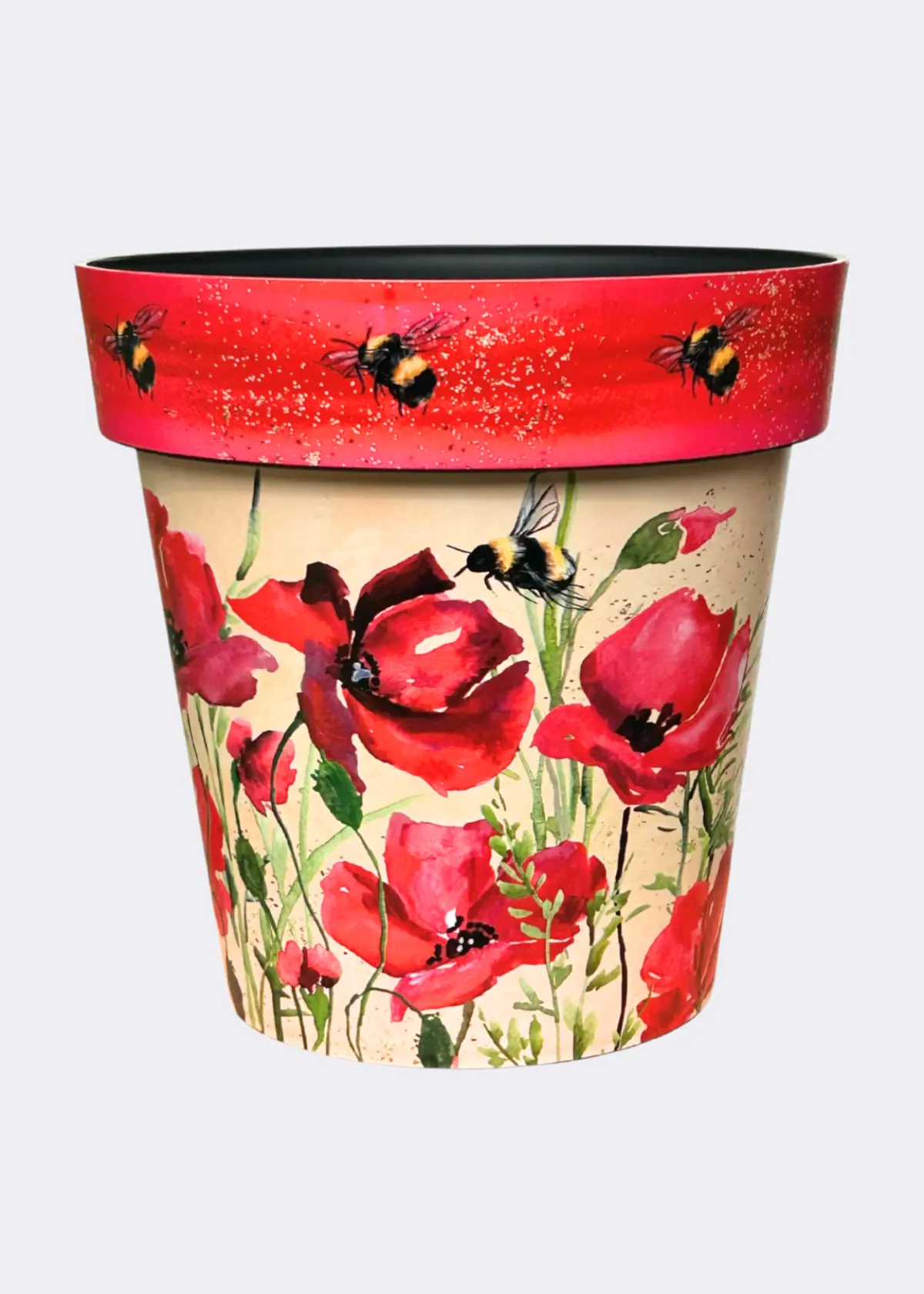 Poppies & Bees Zest Pot 30cm