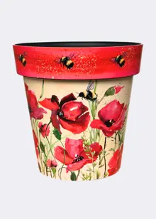 Poppies & Bees Zest Pot 30cm