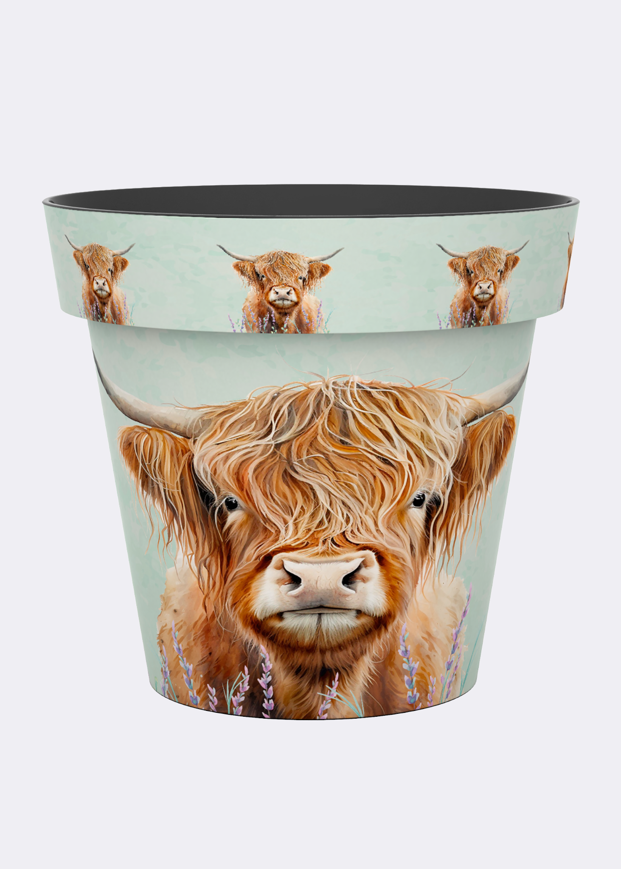 hHghland cow zest pot 38cm