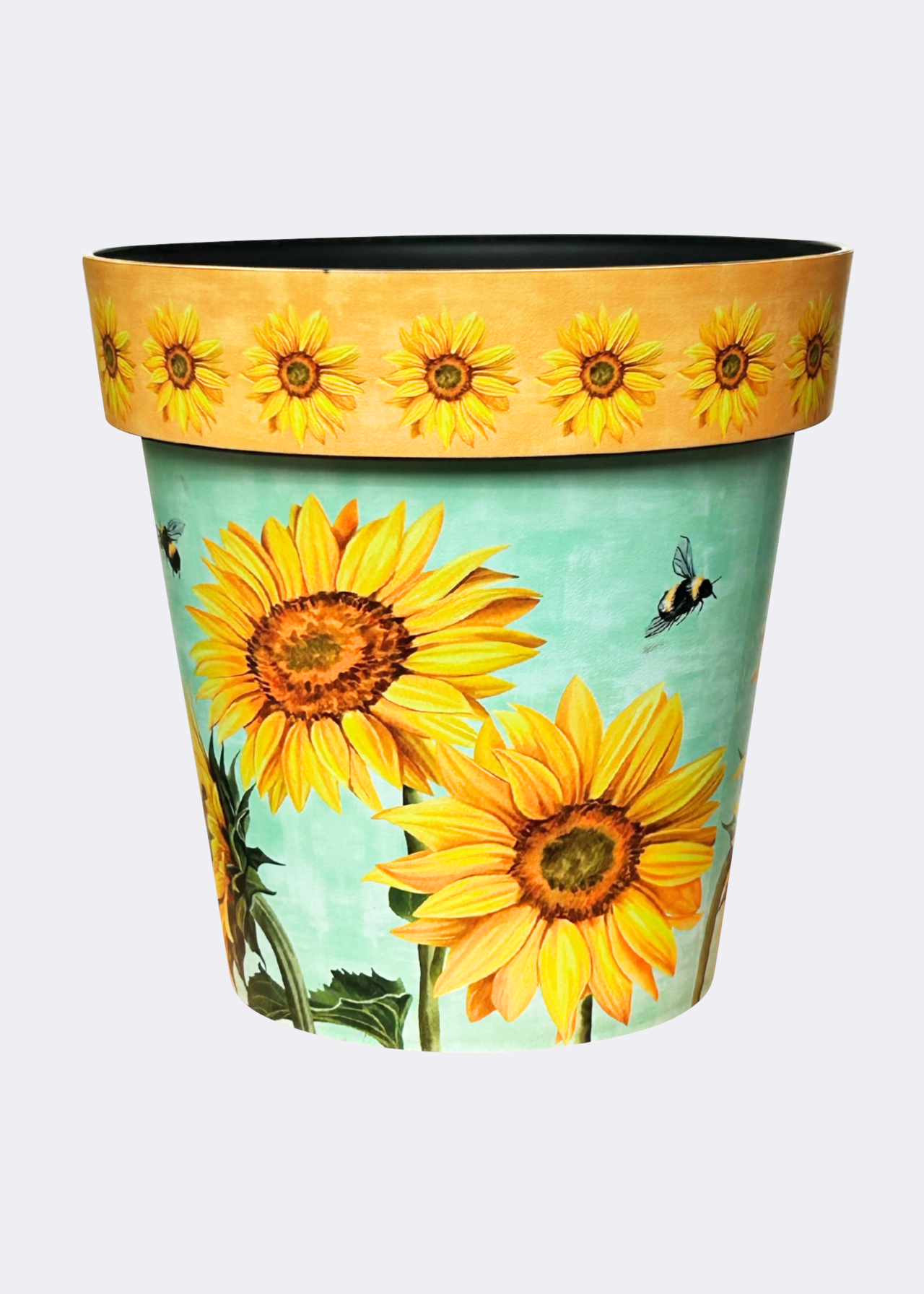 Watercolor sunflower zest pot 38cm