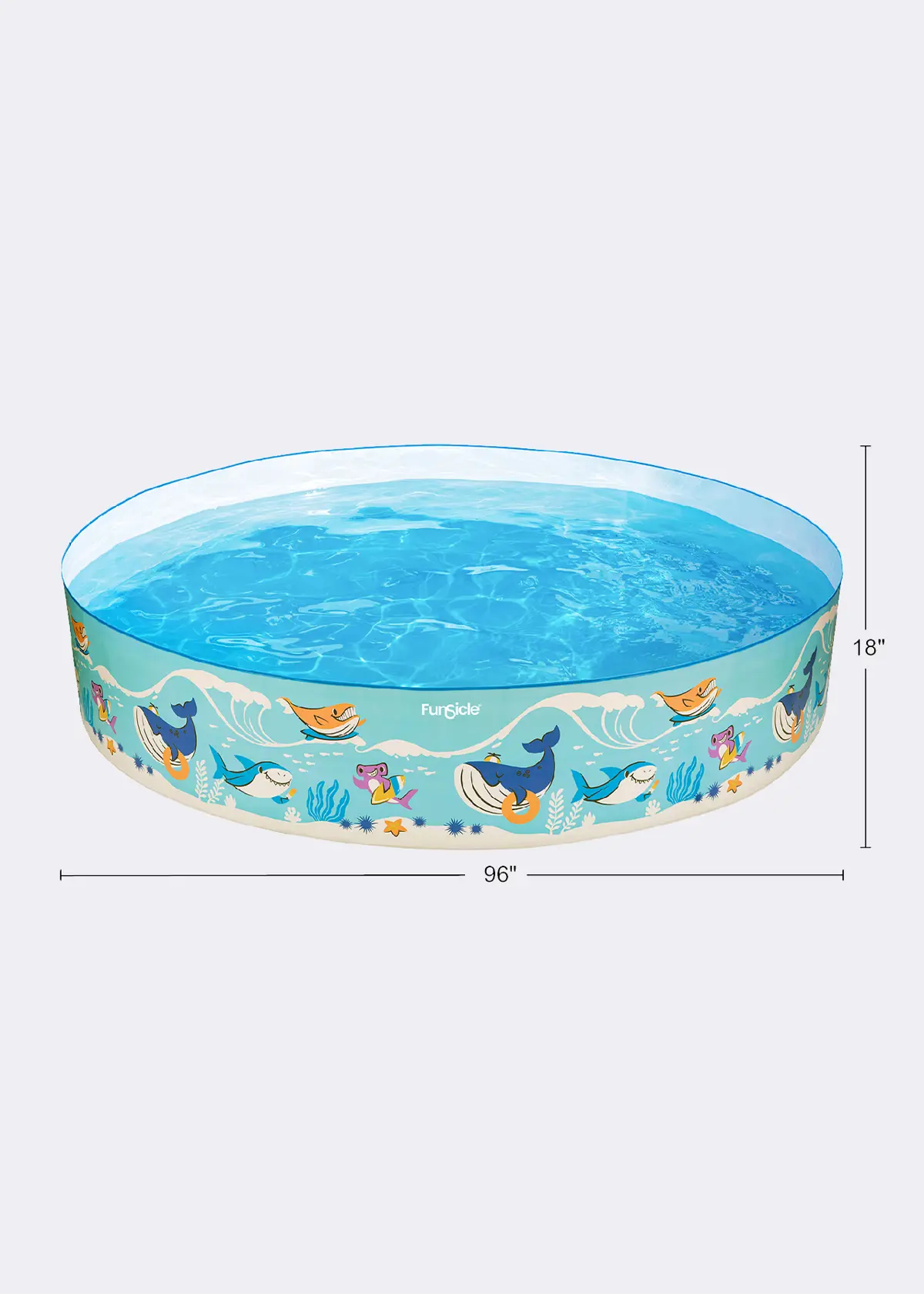 A photo of 8ft Ocean Kids Inflatable Paddling Pool