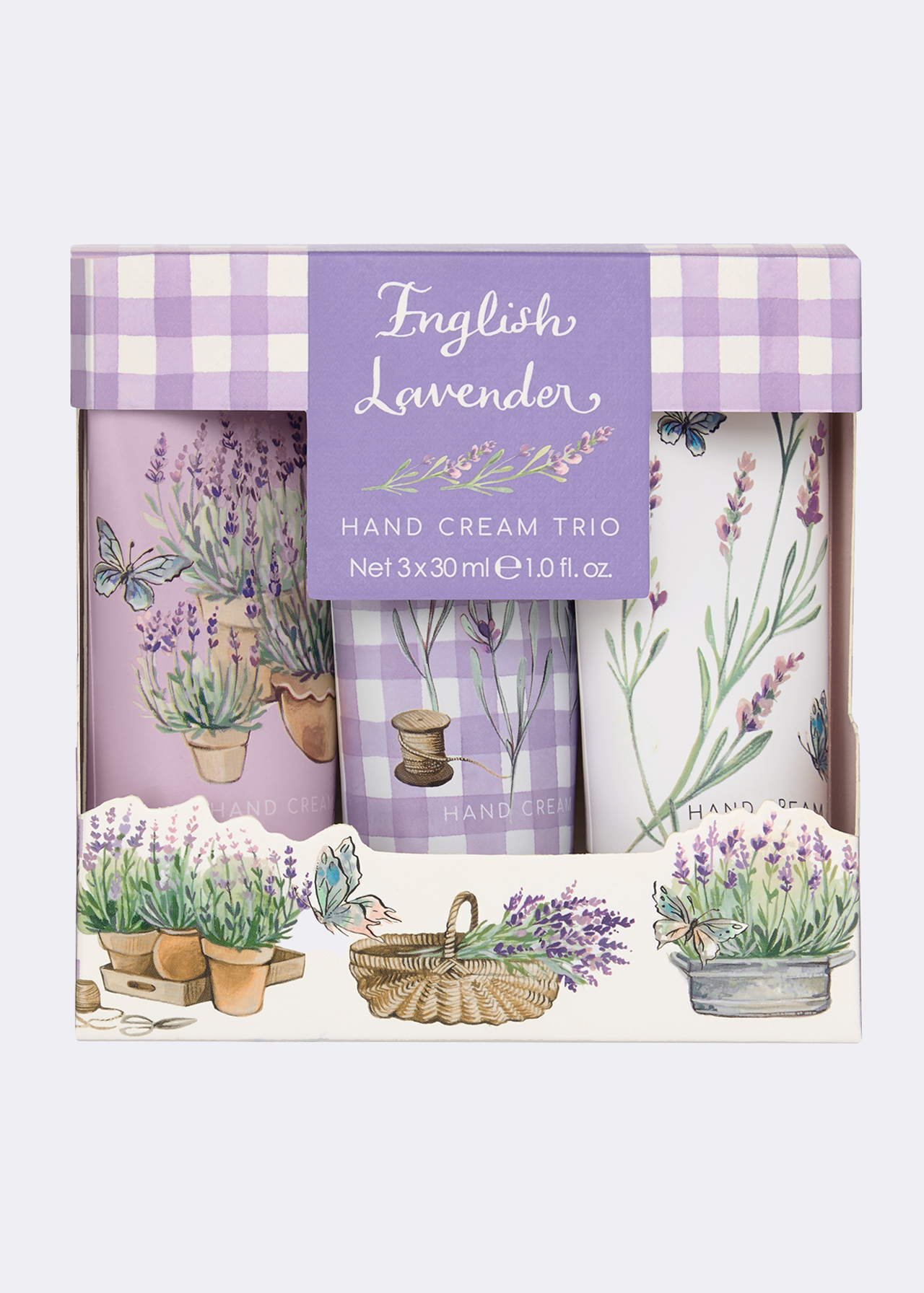 English Lavender Hand Cream Trio 30ml