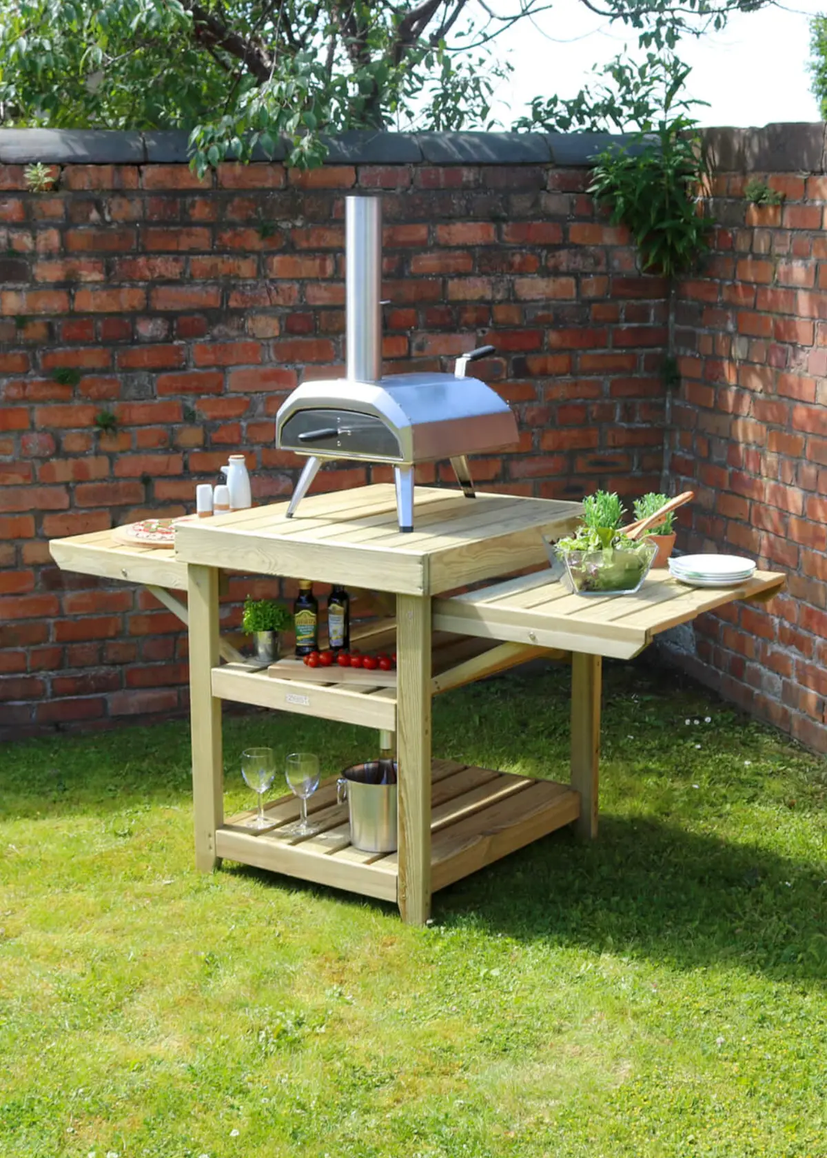 A photo of Garden Pizza Oven Table