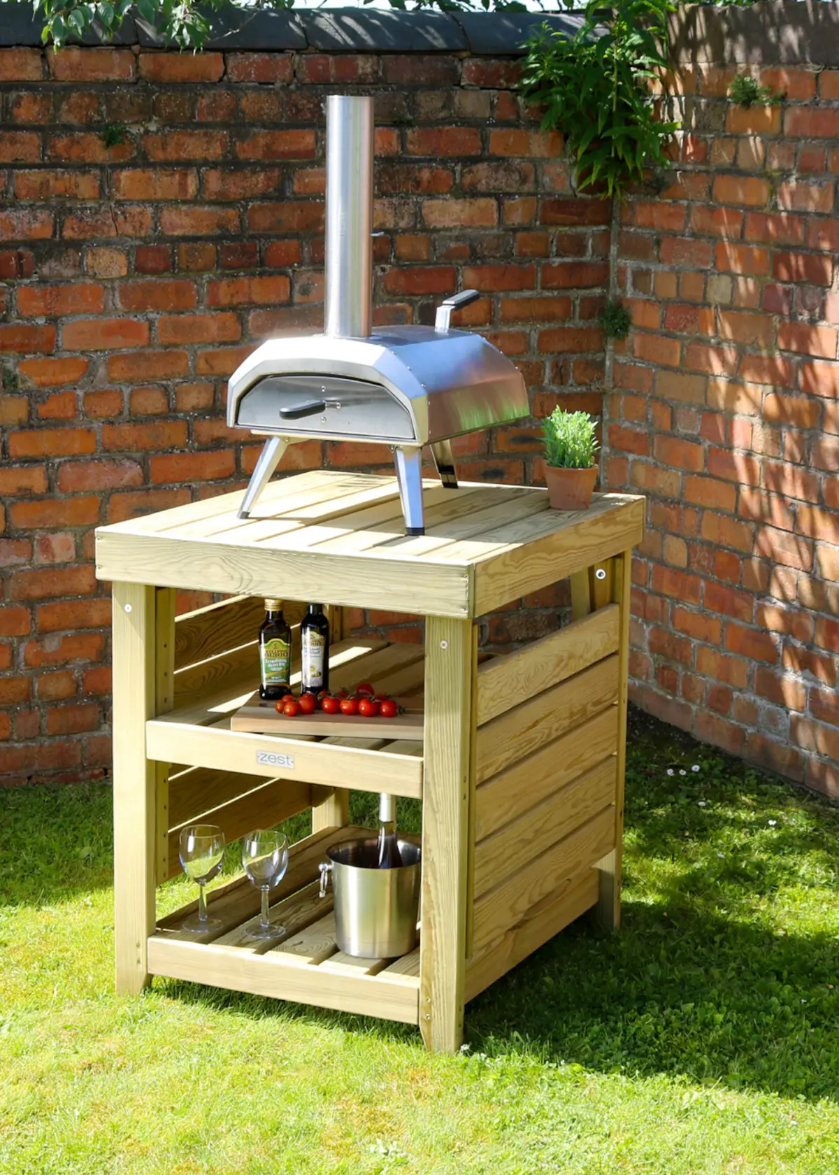 A photo of Garden Pizza Oven Table