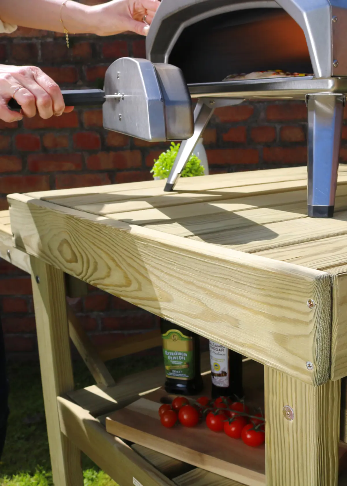A photo of Garden Pizza Oven Table