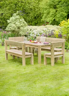 Philippa 6 Seater Outdoor Wooden Dining Set