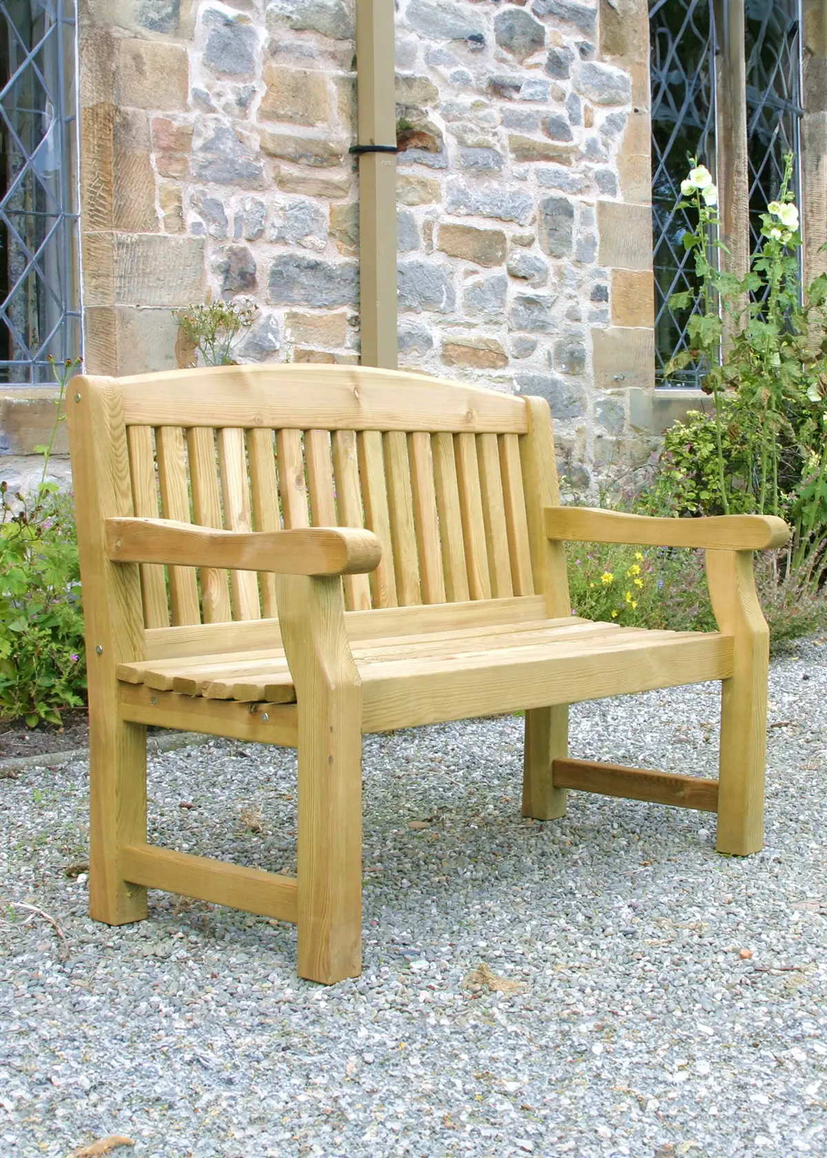 A photo of Emily 2 Seater Wooden Garden Bench