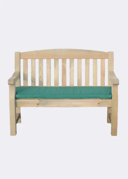 A photo of Emily 2 Seater Bench Seat Pad Green