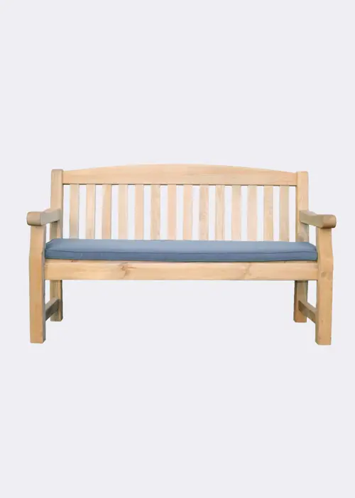 A photo of Emily 3 Seater Bench Seat Pad Dark Grey