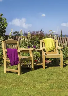 Emily Wooden Garden Love Seat
