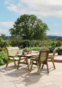 Freya 4 Seater Outdoor Wooden Dining Set