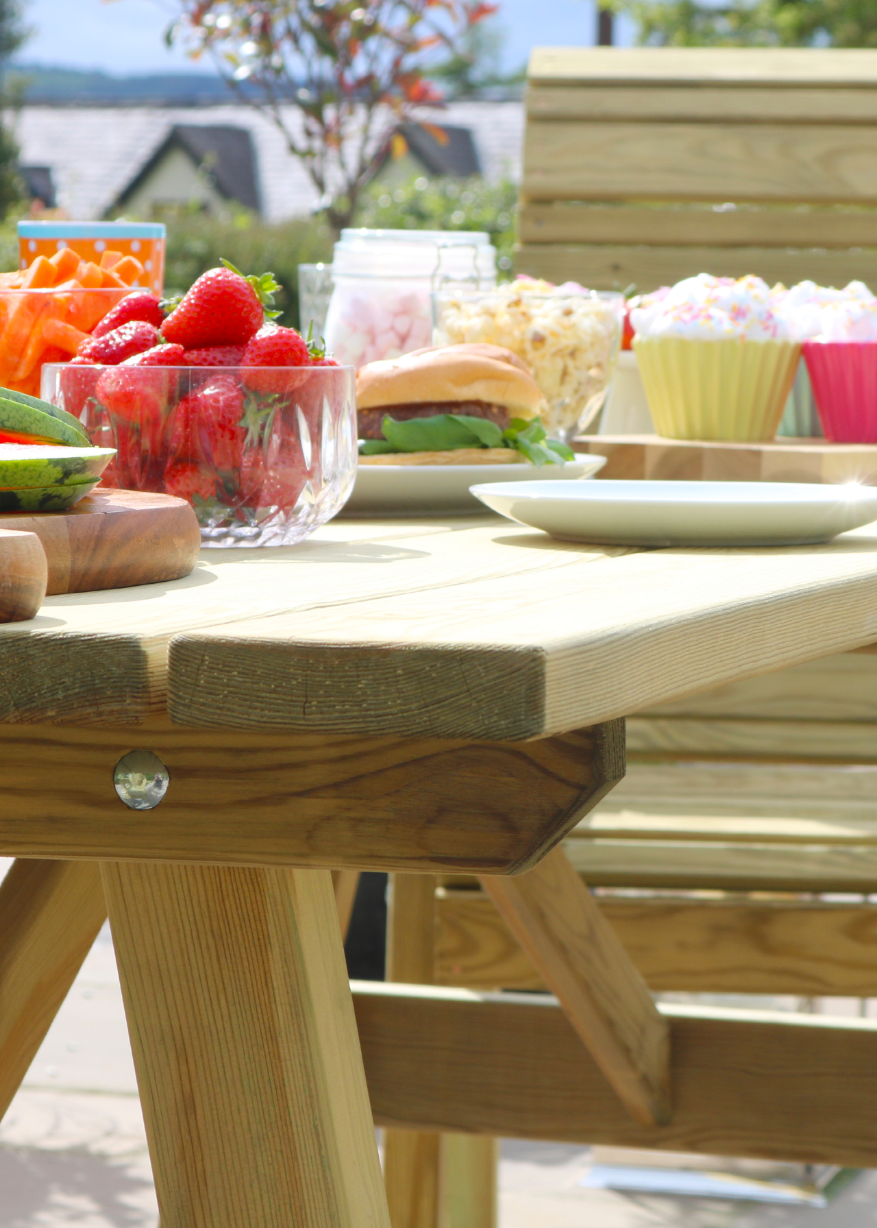 Freya 4 Seater Outdoor Wooden Dining Set | Dobbies Garden Centres