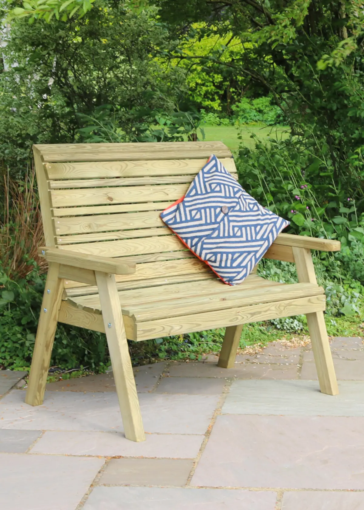 A photo of Freya 2 Seater Wooden Garden Bench