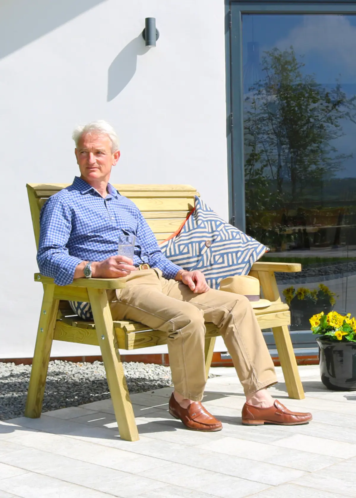A photo of Freya 2 Seater Wooden Garden Bench