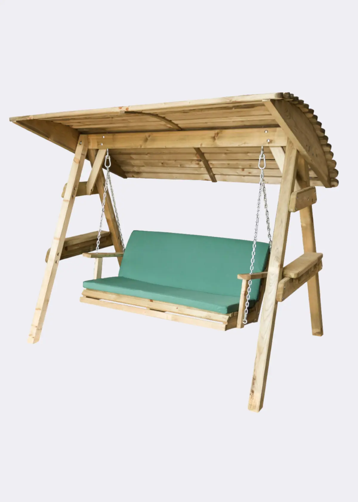 A photo of Miami 2 Seater Seat Pad With Back Green
